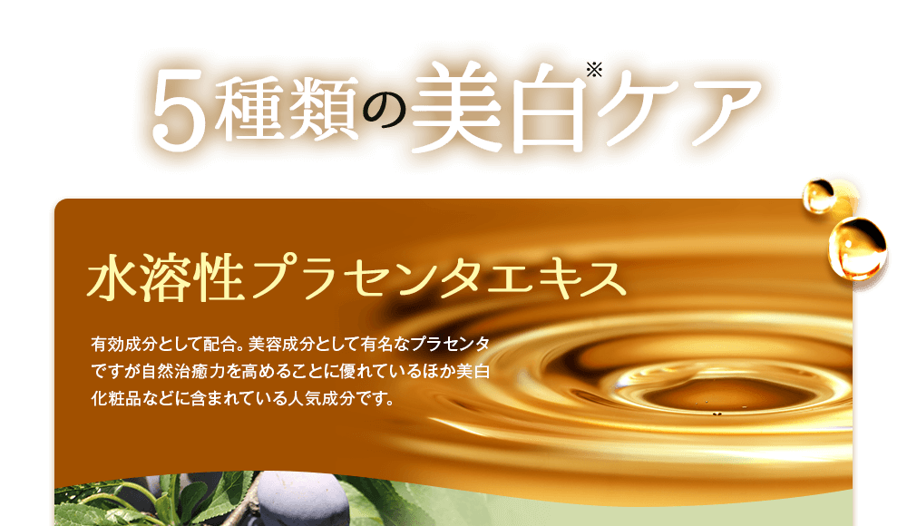 5種類の美白ケア