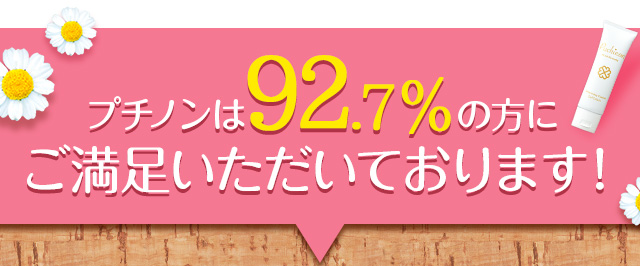 プチノンは97.2％の方にご満足いただいております！